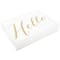 JAM Paper A1 White with Gold Script Blank Greeting Cards & Envelopes, 10ct.